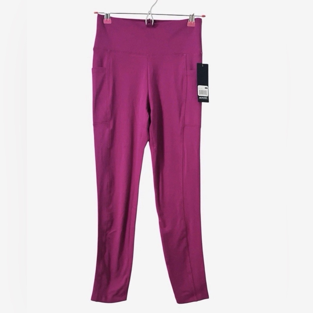 Bally Total Leggings High Rise Pocket Jogging Yoga Fitness Fuchsia Size S - Picture 6 of 11